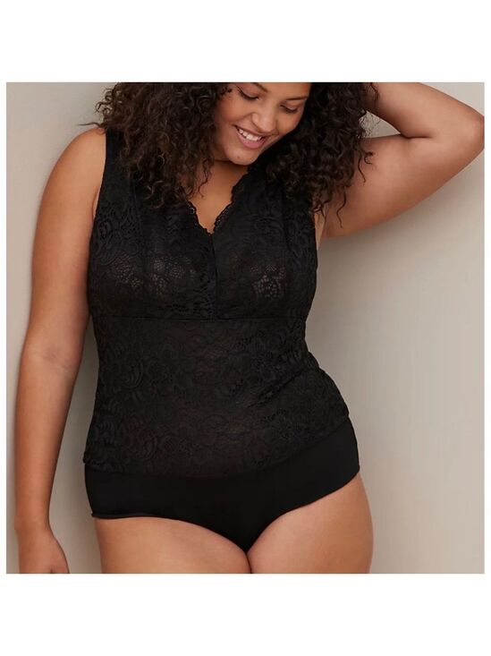 torrid Tops - NWT Torrid Black Lace Bodysuit Size 5